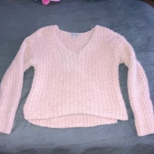 light pink warm and cozy sweater large